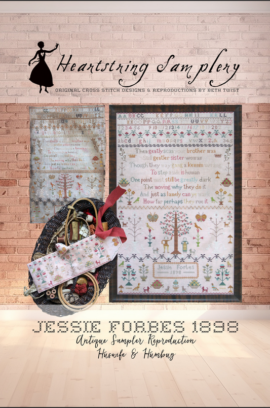 PRE-ORDER ** Jessie Forbes 1898 ~ Needlework Marketplace 2025 ~ Heartstring Samplery