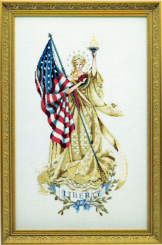 PREORDER ~ Lady of the Flag ~ LIMITED RELEASE ~ Chart and Mill Hill Embellishment Pack ~ Mirabilia
