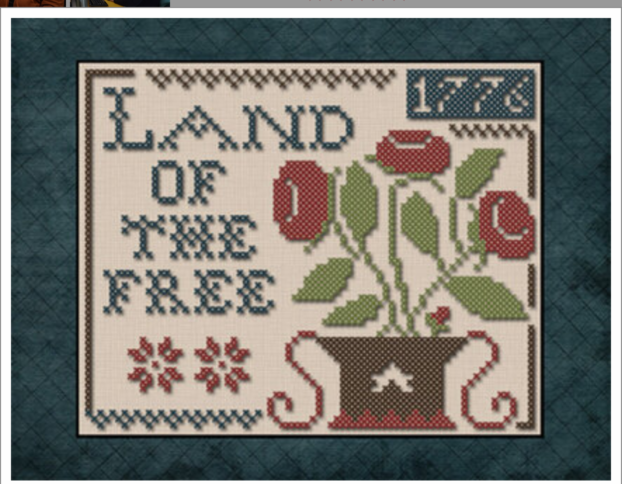 Land of the Free ~ Chart and Floss Pack ~ Little House Needleworks