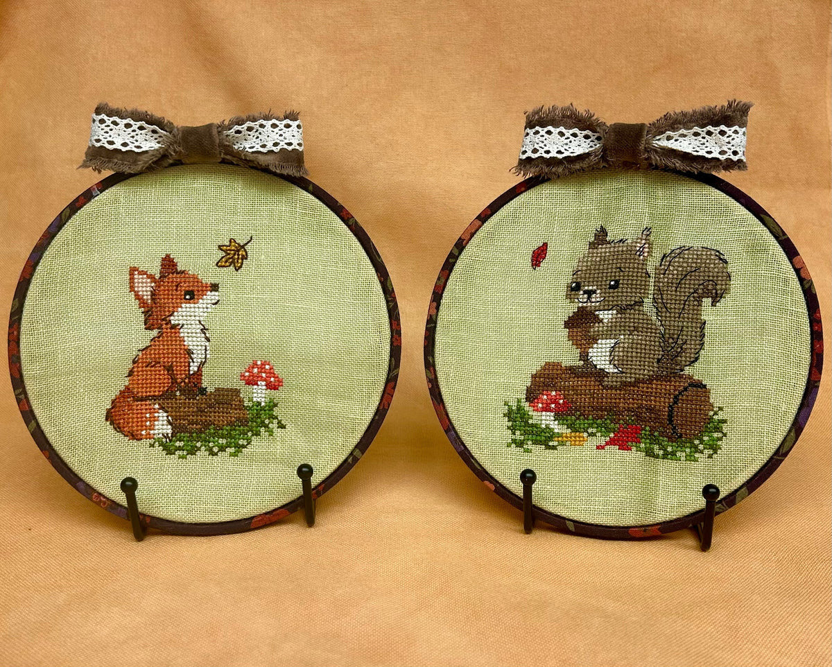 * PREORDER * Li'l Critters - Li'l Fox & Li'l Squirrel ~ The Stitchin' Kitten ~ Needlework Marketplace 2026
