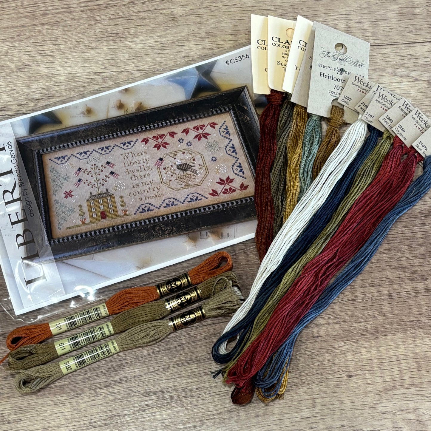 Liberty ~ Chart and Floss Pack ~ With Thy Needle & Thread