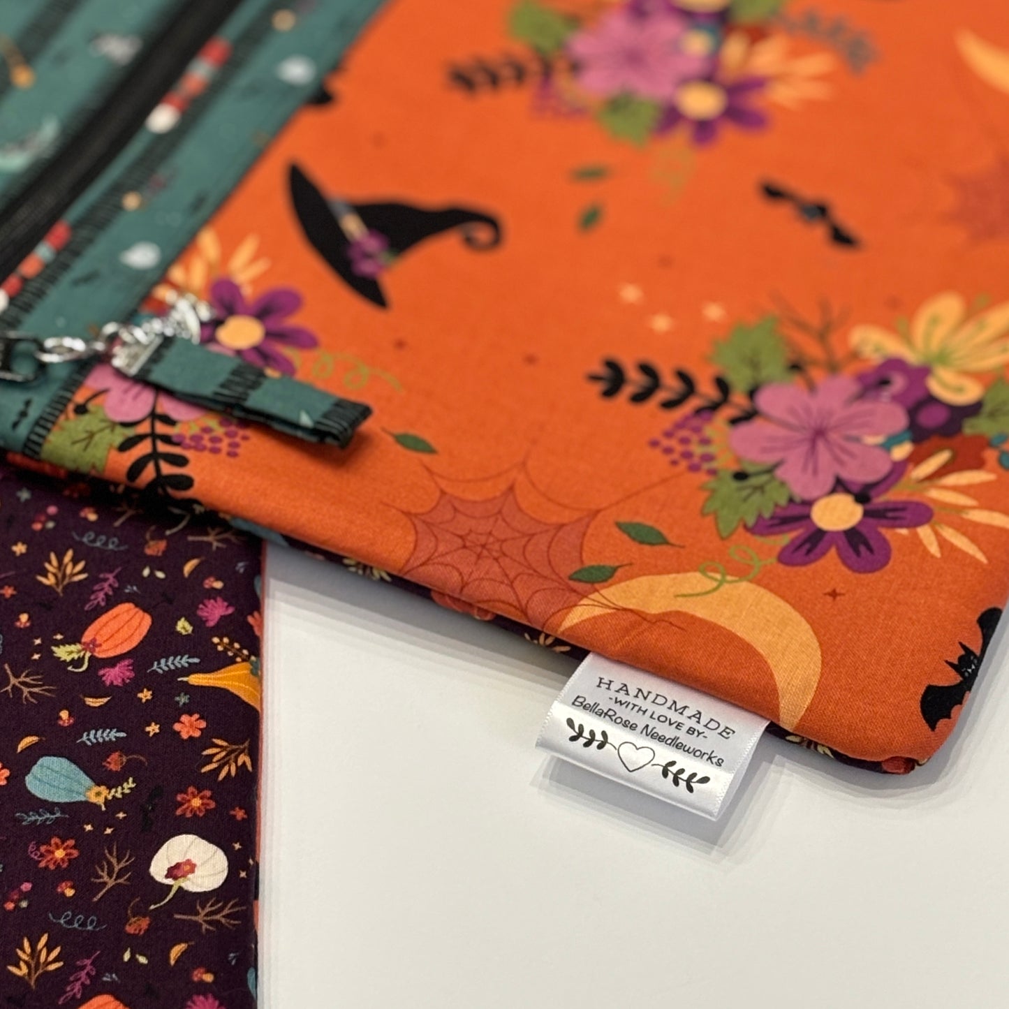 NEW! ~ Little Witch ~ Fabric Front Project Bag ~ BellaRose Needleworks