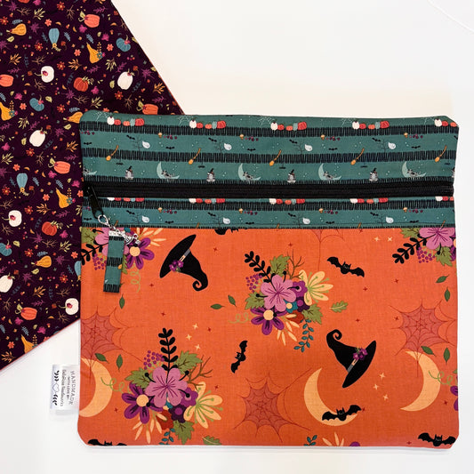 NEW! ~ Little Witch ~ Fabric Front Project Bag ~ BellaRose Needleworks