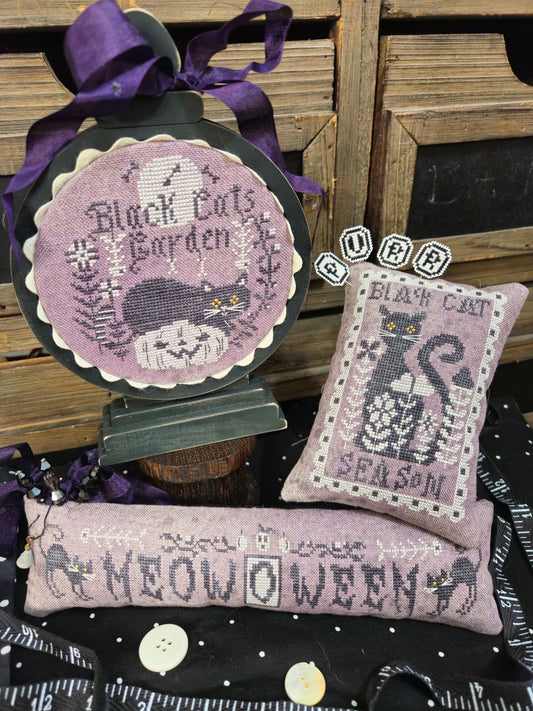 PRE-ORDER ** Meow O Ween ~ Needlework Marketplace 2025 ~ Quaint Rose Needlearts