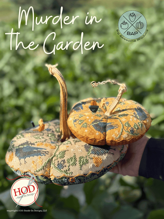 Murder in the Garden ~ Chart, Floss and Pin Mini Pack ~ Hands on Design