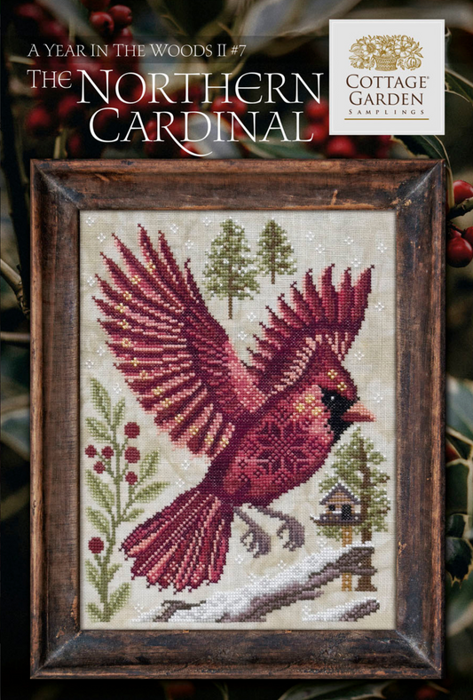 The Northern Cardinal ~ A Year in the Woods 2 ~ Cottage Garden Samplings