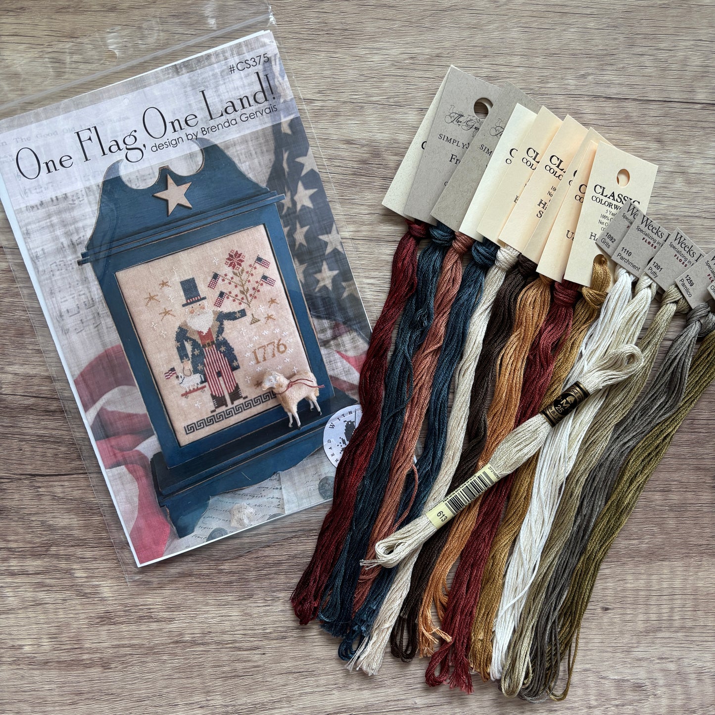 One Flag, One Land - Chart & Floss Pack ~ With Thy Needle & Thread ~ Nashville Needlework Market 2026
