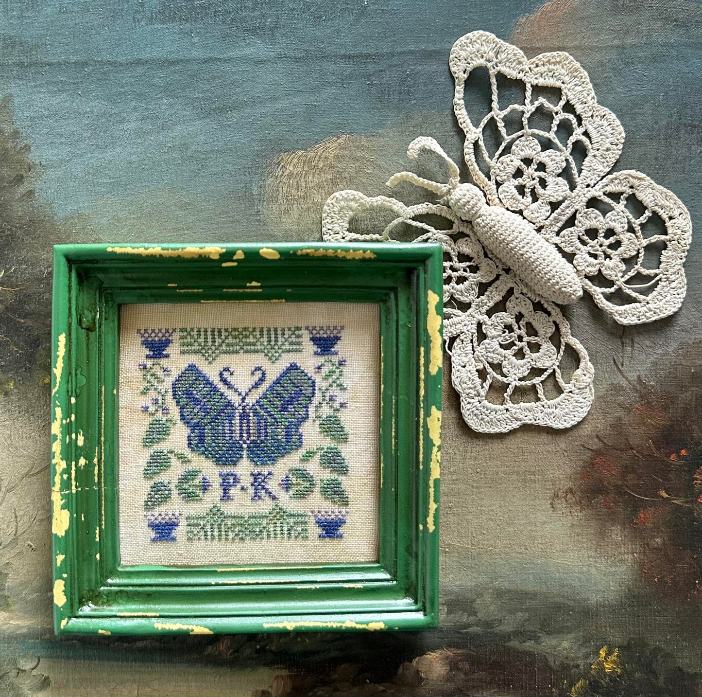 P. K.'s Moth ~ ThreadworX Night Garden Palette ~ Exclusive ~ Kathy Barrick