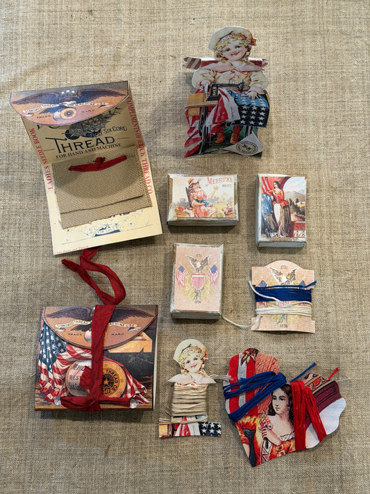 Patriotic Ephemera Paper and Mini Box Kit ~ Needlework Press