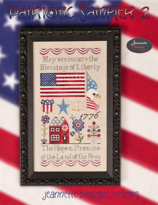 *PREORDER* Patriotic Sampler 2 & Silk Floss Pack ~ Jeannette Douglas ~ Nashville Needlework Market 2026