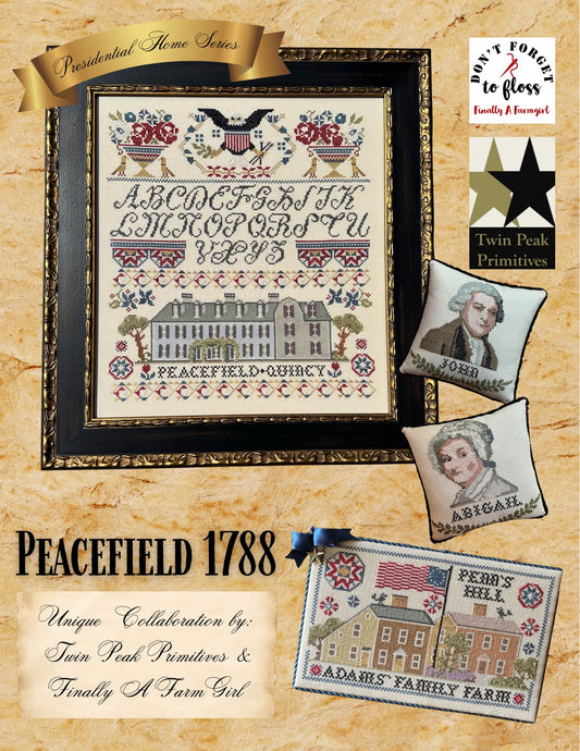 PRE-ORDER ** Peacefield 1788 ~ Needlework Marketplace 2025 ~ Finally a Farmgirl ~ Twin Peak Primitives