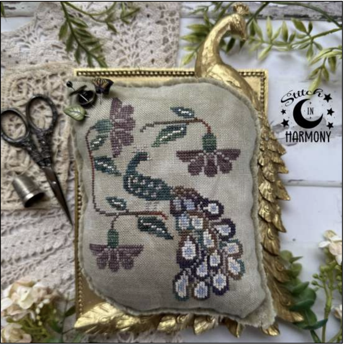 * PREORDER * Stitch in Harmony - Peacocks andf Flowers ~ Puntini Puntini ~ Needlework Marketplace 2026