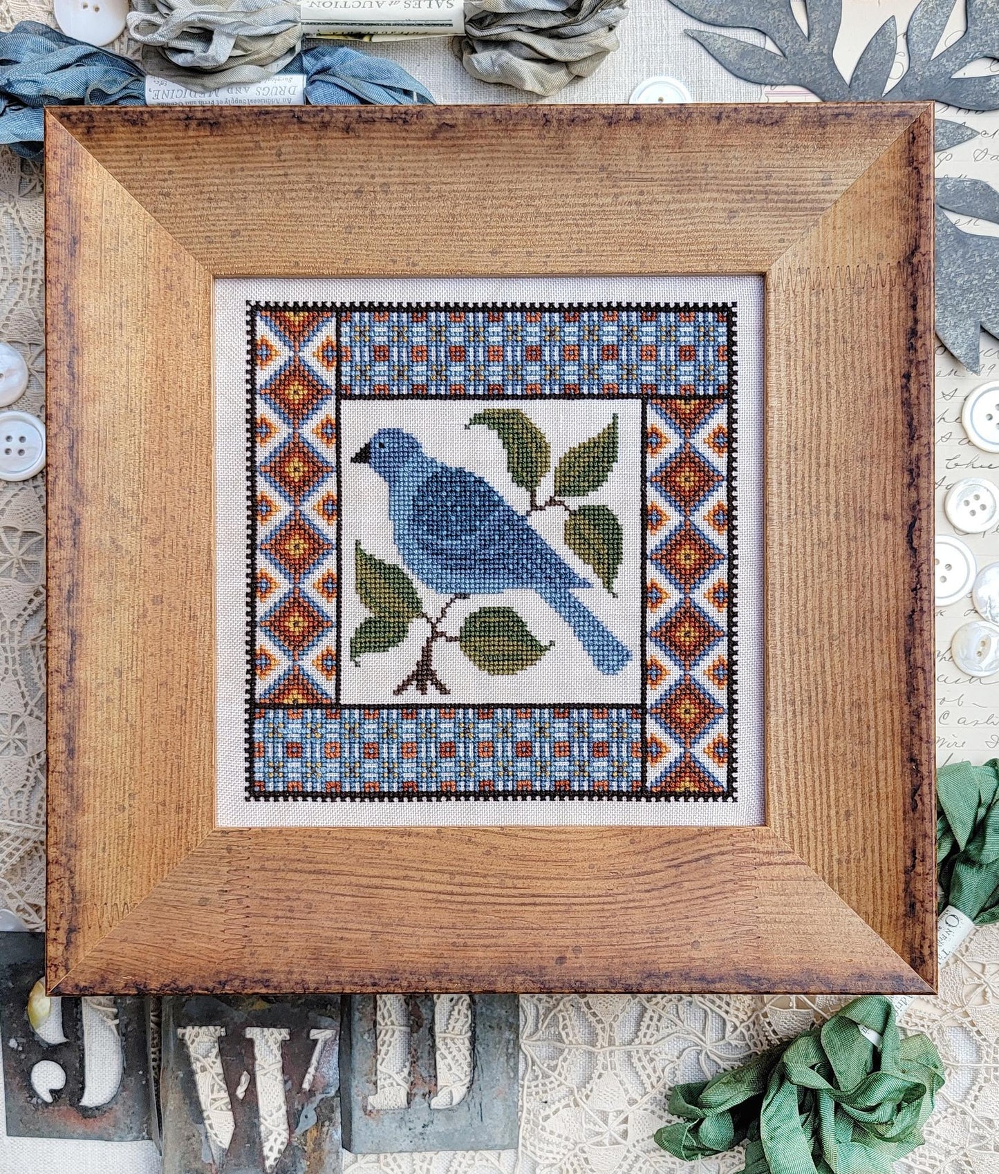 * PREORDER * Plaid Bird ~ Hello From Liz Mathews ~ Needlework Marketplace 2026