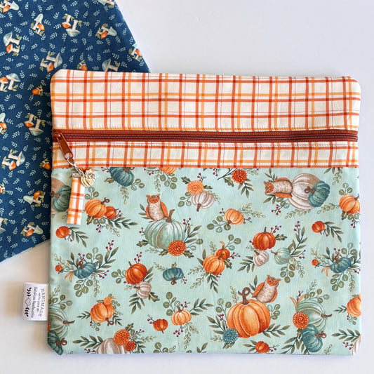 NEW! ~ I Love Fall Most of All ~ Fabric Front Project Bag ~ BellaRose Needleworks