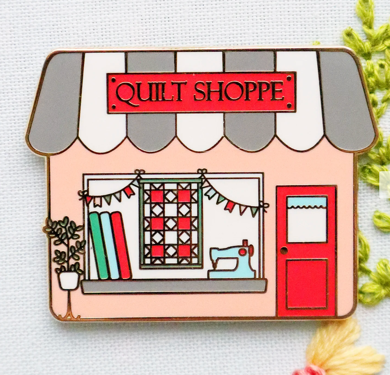 Quilt Shoppe Needle Minder ~ Flamingo Toes