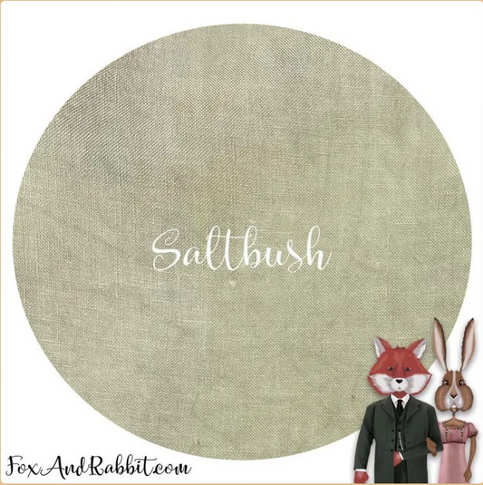 Saltbush ~ 32 Count Linen ~ Fox and Rabbit