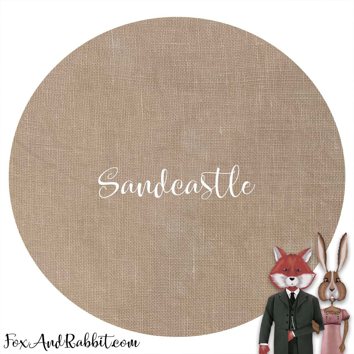 Sandcastle ~ 32 Count Linen ~ Fox and Rabbit