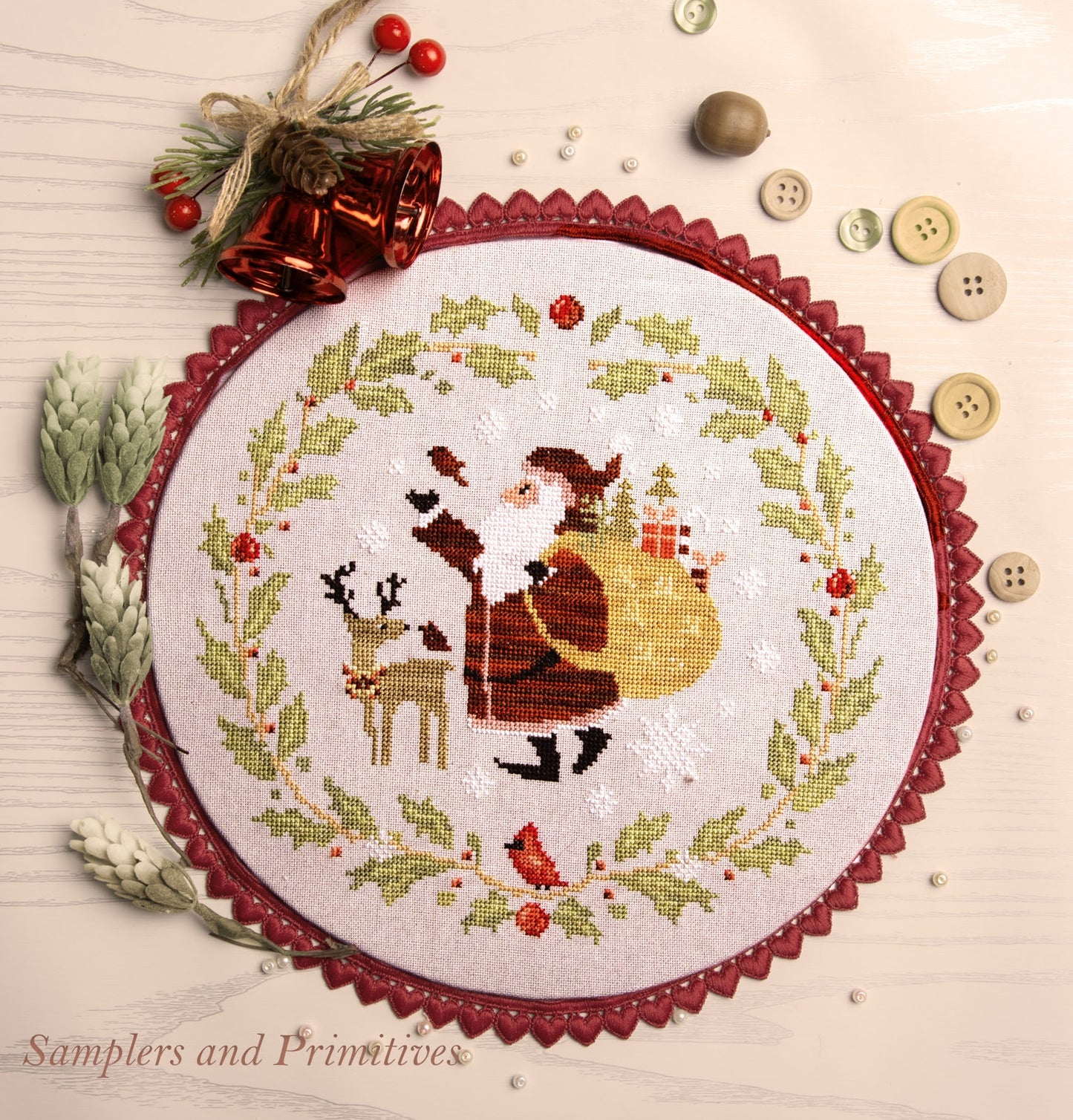 * PREORDER * Santa and Friends ~ Samplers and Primitives ~ Needlework Marketplace 2026