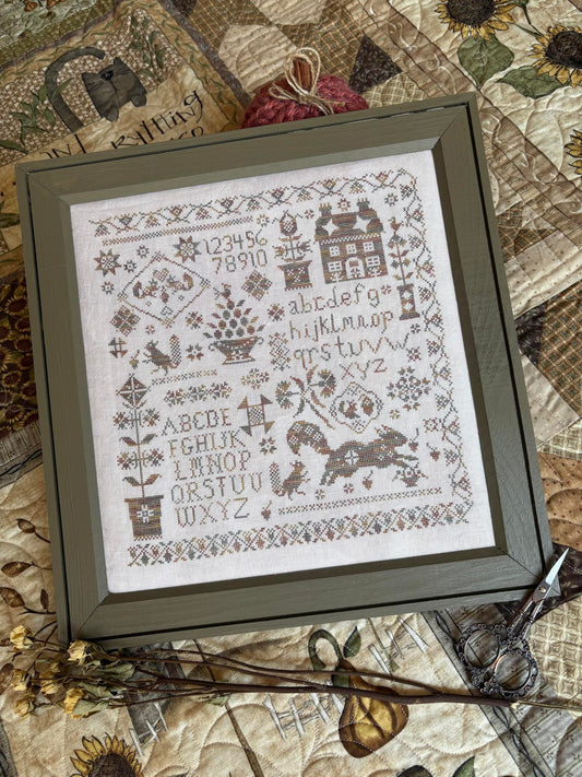 * PREORDER * Sassy Squirrel Sampler ~ Pansy Patch Quilts and Stitchery ~ Needlework Marketplace 2026