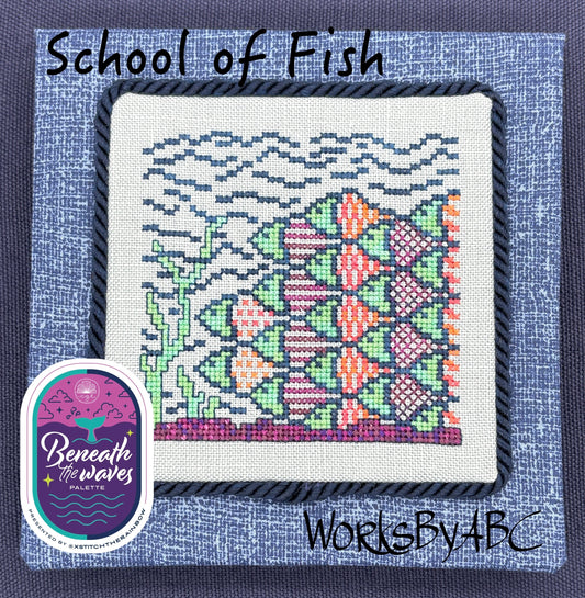 School of Fish ~ Beneath the Waves Palette ~ WorksByABC ~ Nashville Needlework Market 2026