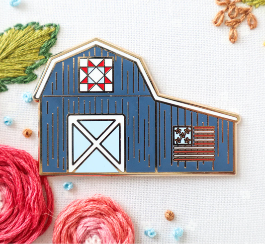 Patriotic Barn Needle Minder ~ Flamingo Toes