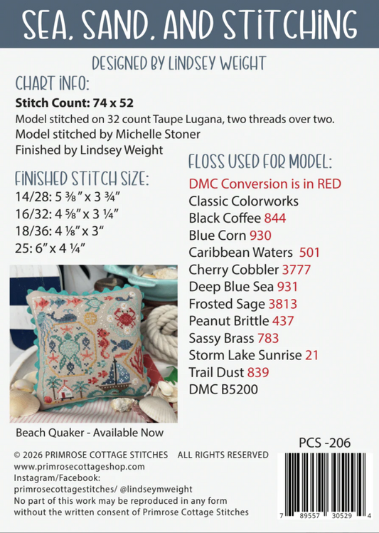 Sea, Sand and Stitching ~ Primrose Cottage