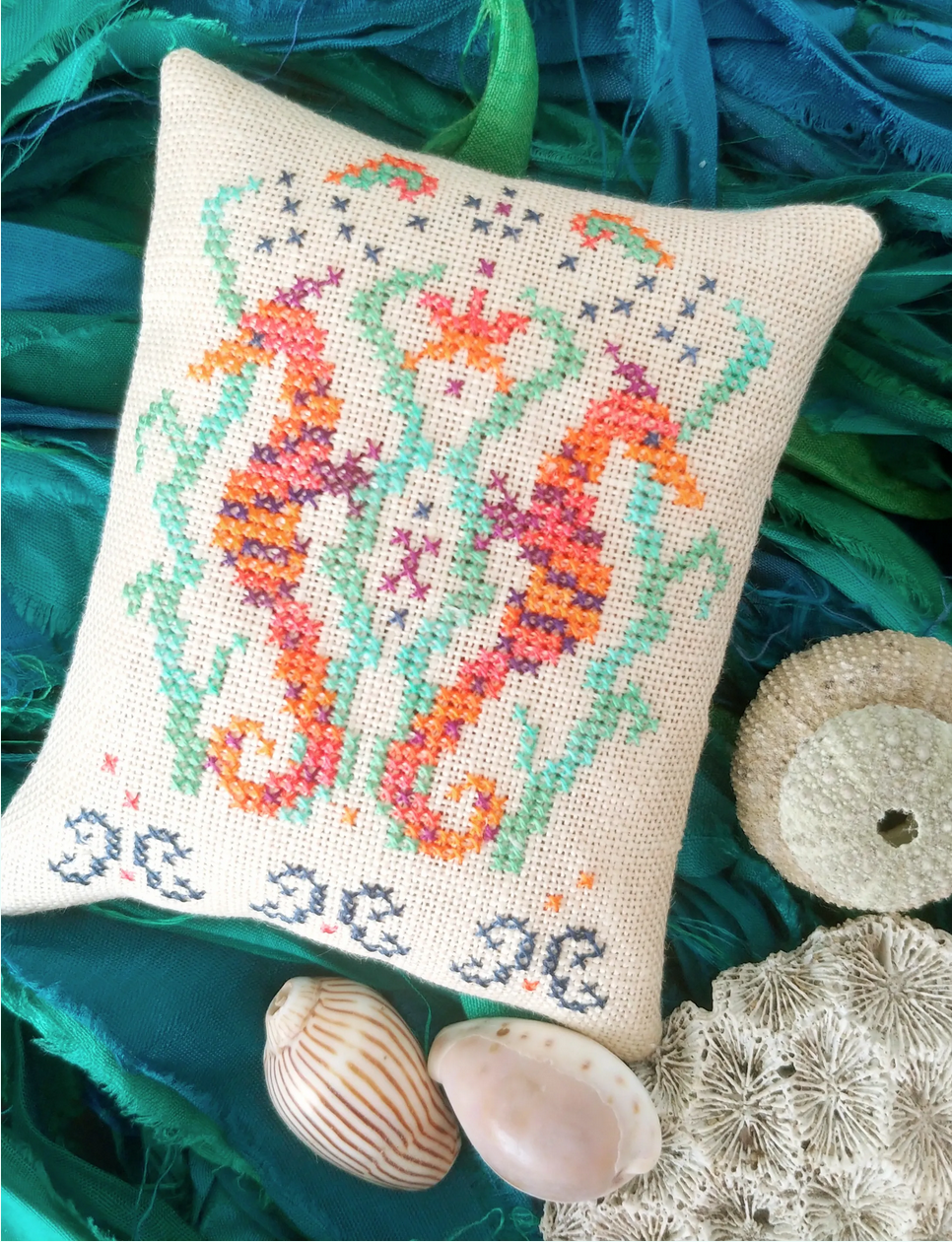 Seahorse Away ~ Beneath the Waves Palette ~ Mojo Stitches ~ Nashville Needlework Market 2026