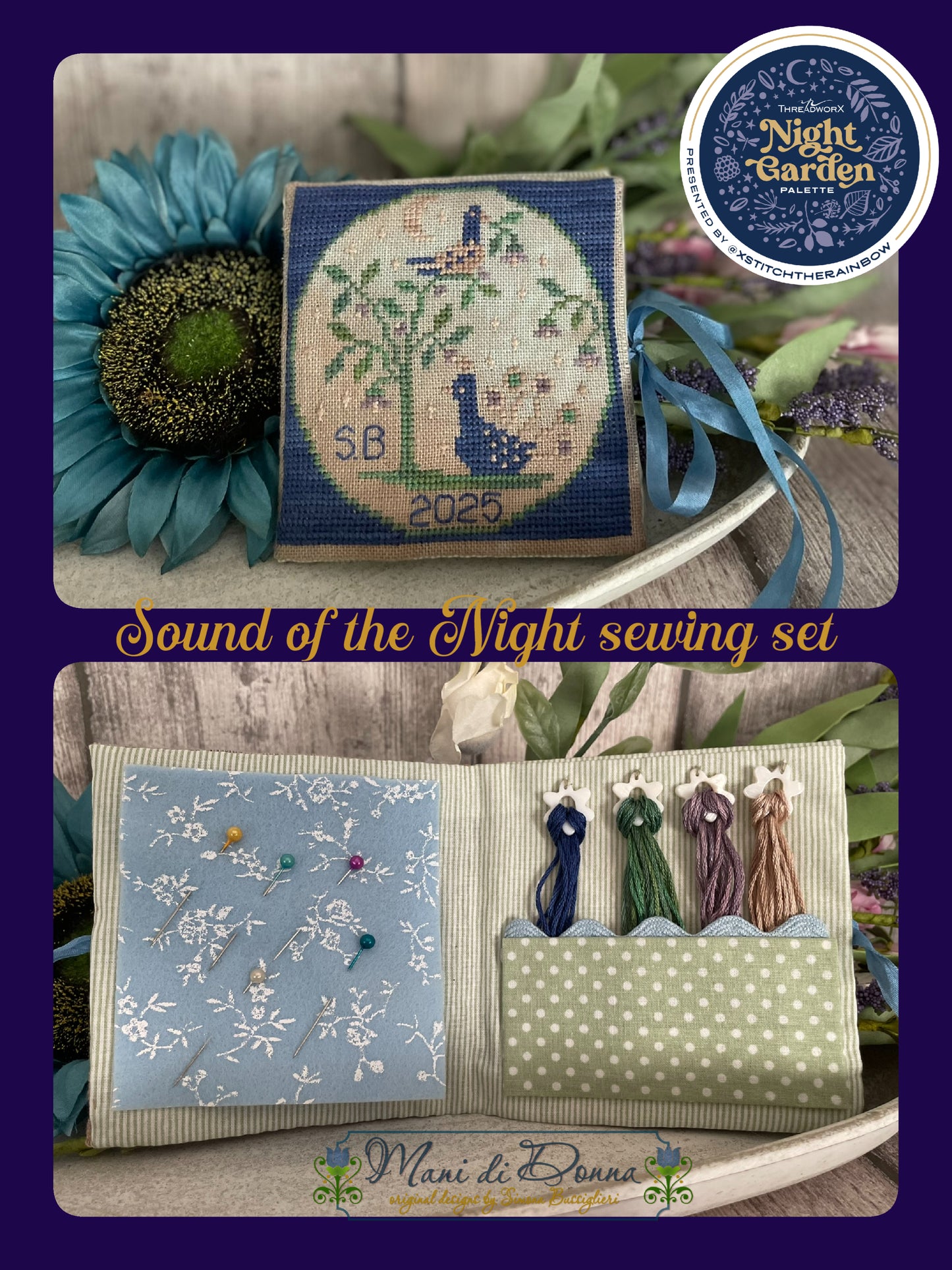 Sound of the Night ~ ThreadworX Night Garden Palette ~ Exclusive ~ Mani di Donna