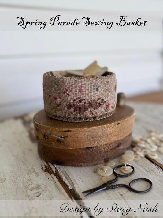 *PREORDER* Spring Parade Sewing Basket ~ Stacy Nash ~ Nashville Needlework Market 2026