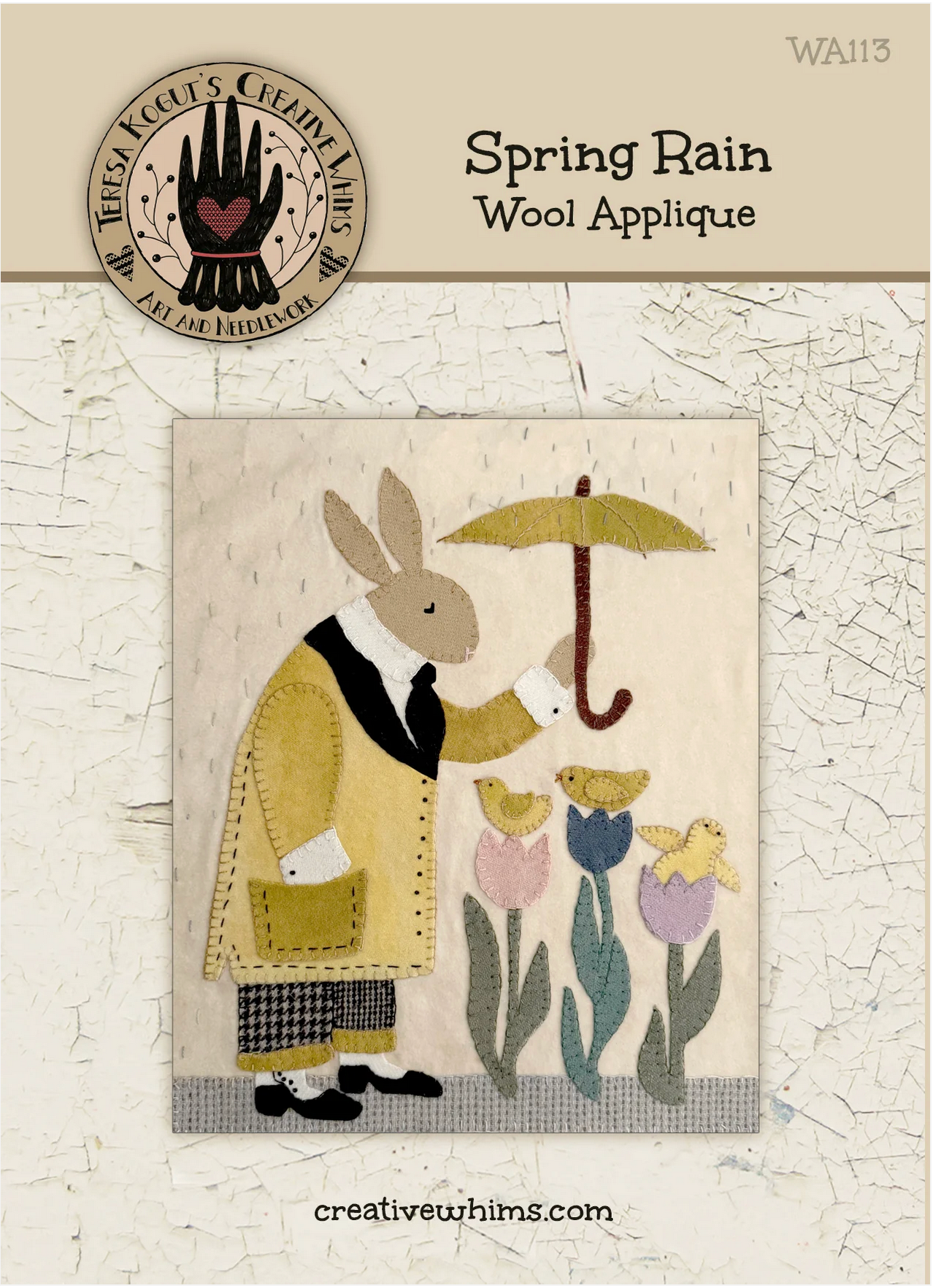 Spring Rain Wool Applique Kit ~ Teresa Kogut ~ Nashville Needlework Market 2026