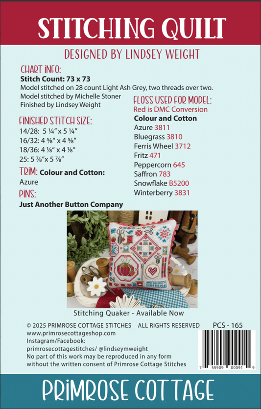 Stitching Quilt ~ Primrose Cottage