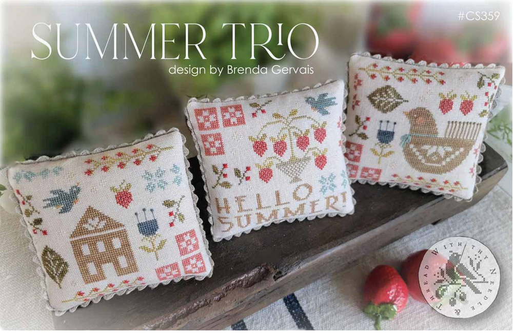 Summer Trio ~ Chart and Floss Pack ~ With Thy Needle & Thread