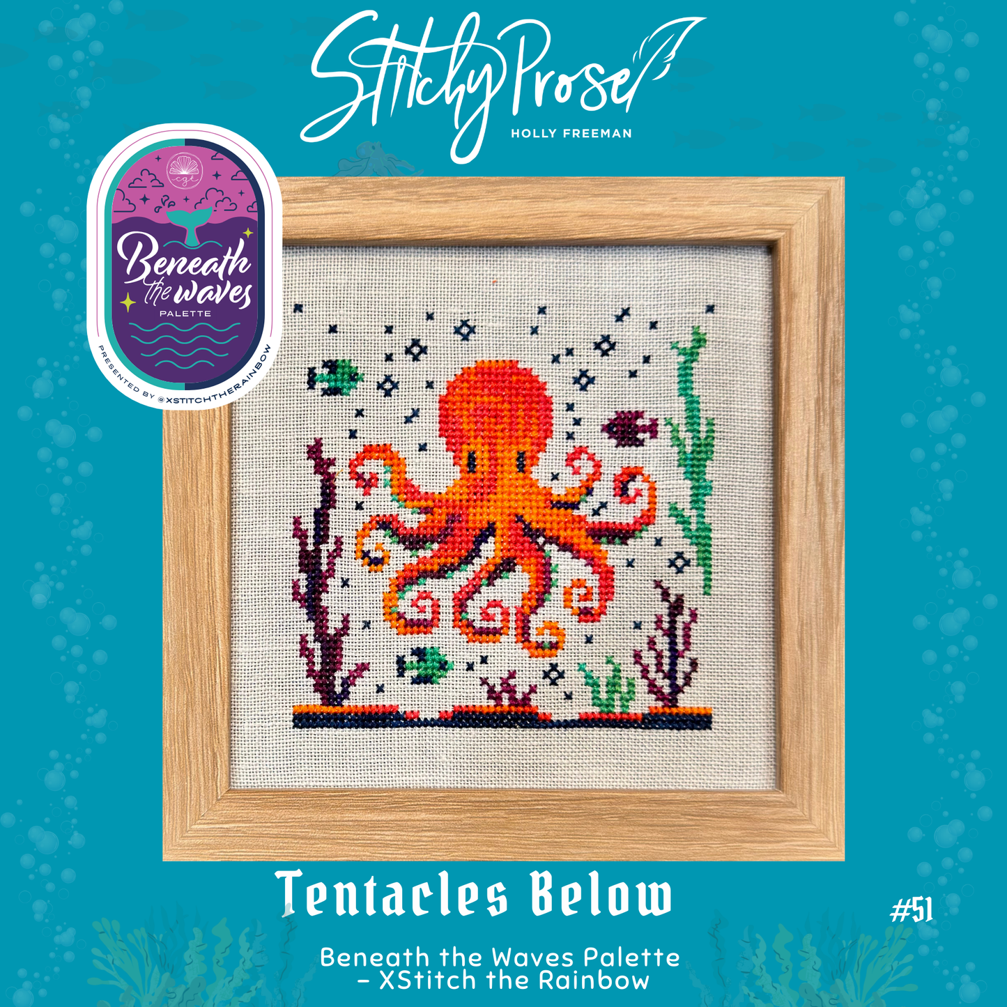 Tentacles Below ~ Beneath the Waves Palette ~ Stitchy Prose ~ Nashville Needlework Market 2026