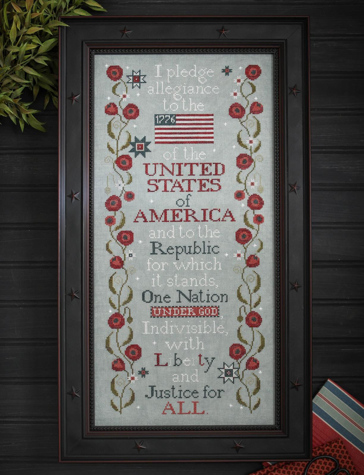 The Pledge of Allegiance - Chart & Floss Pack ~ Plum Street Samplers ~ Nashville Needlework Market 2026