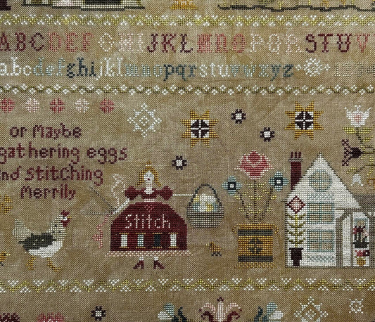 PRE-ORDER ** The Simple Tranquility Sampler ~ Needlework Marketplace 2025 ~ Pansy Patch Quilts and Stitchery