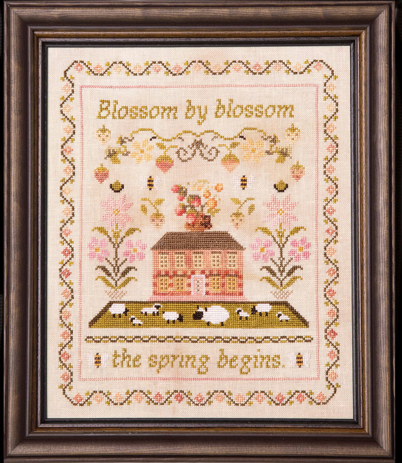 Icl Spring Sampler The Spring Begins ~ Samplers and Primitives – BellaRose Needleworks