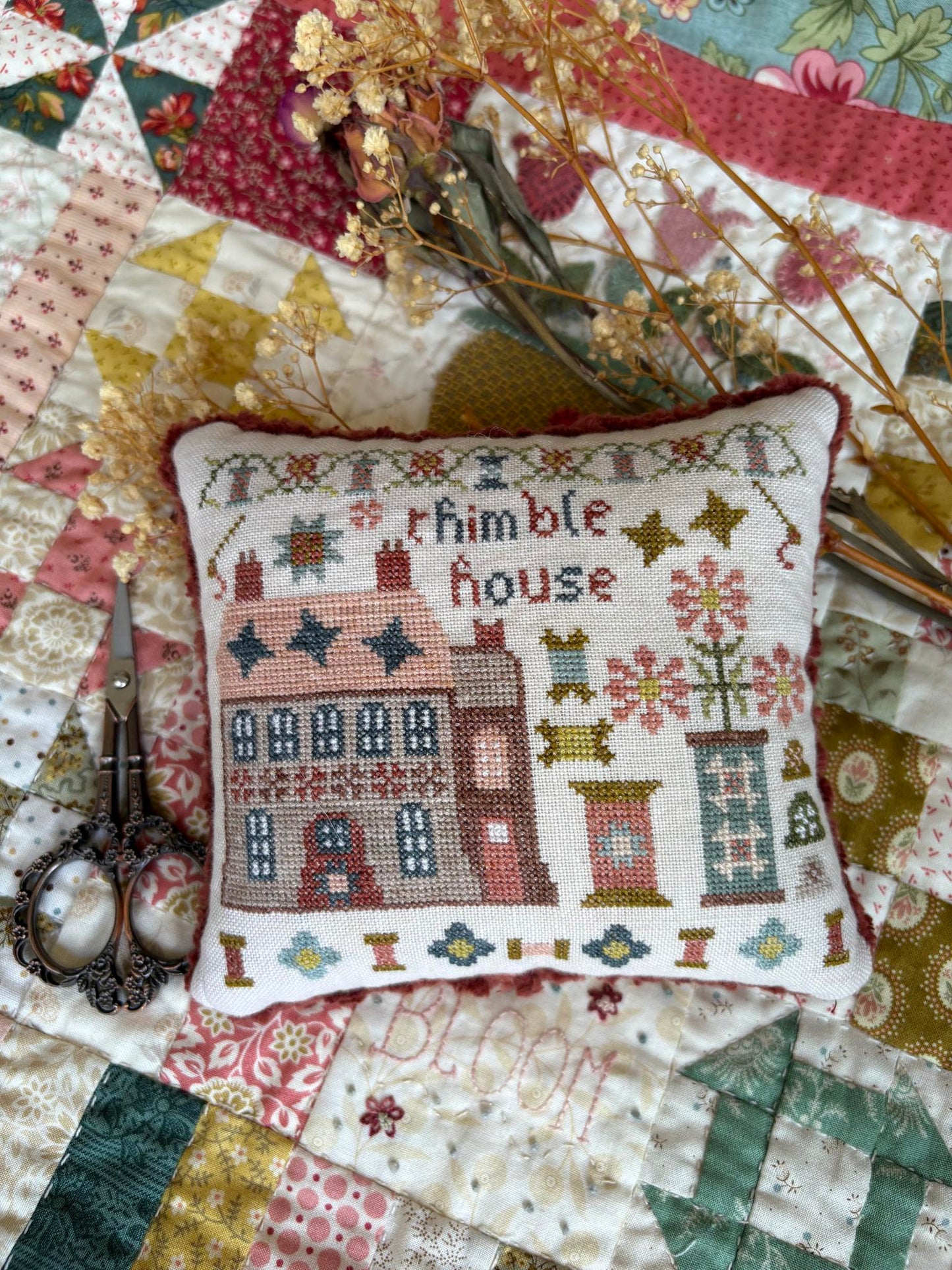 Thimble House ~ Houses on Stitchery Lane #6 ~ Pansy Patch Quilts & Stitchery