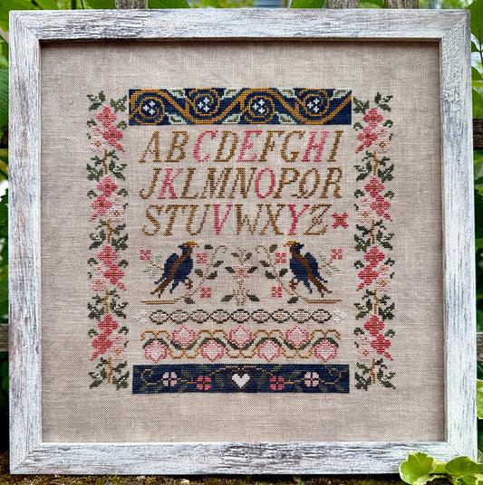 * PREORDER * Two Blue Birds Sampler ~ Jan Hicks Creates ~ Needlework Marketplace 2026