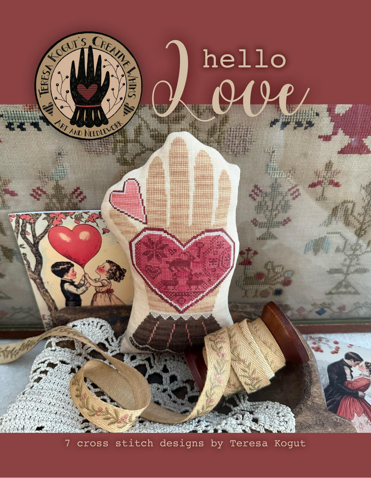 *PREORDER* Hello Love - Book with 7 Designs ~ Teresa Kogut ~ Nashville Needlework Market 2026