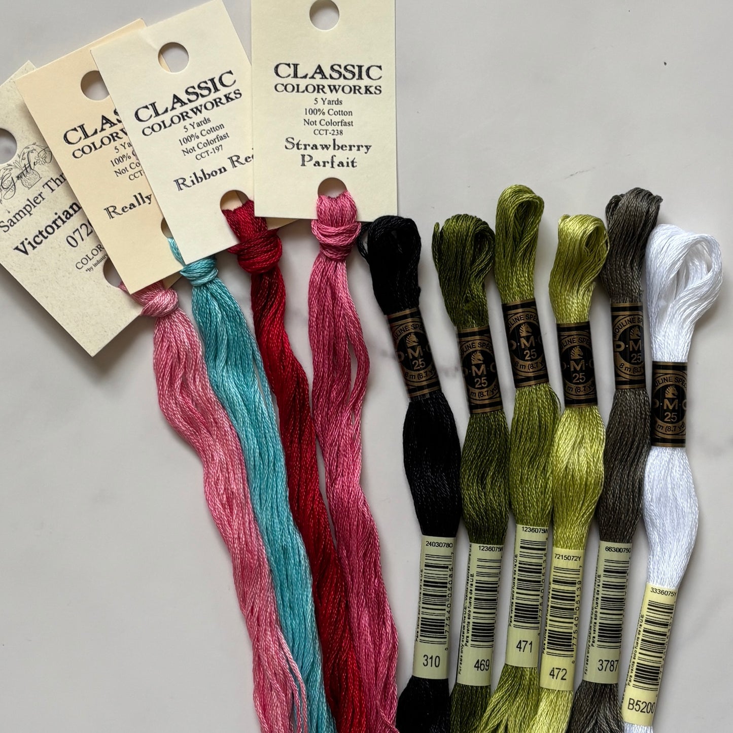 Whimsical Quaker - Chart & Floss Pack ~ Primrose Cottage