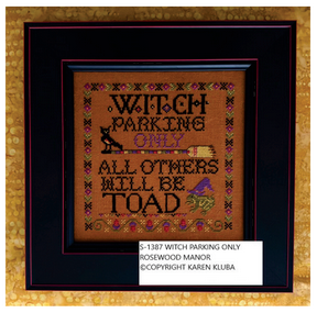 PRE-ORDER **  Witch Parking Only ~ Needlework Marketplace 2025 ~ Rosewood Manor
