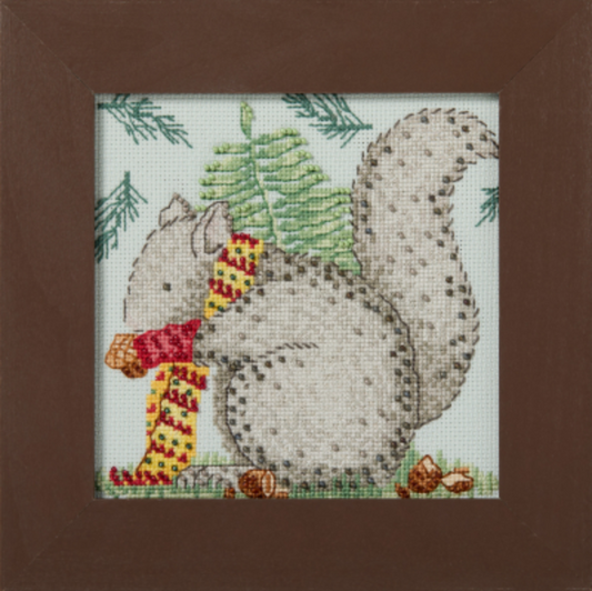 Woodland Friends - Nutty Squirrel by Debbie Mumm ~ Beaded Kit ~ Mill Hill