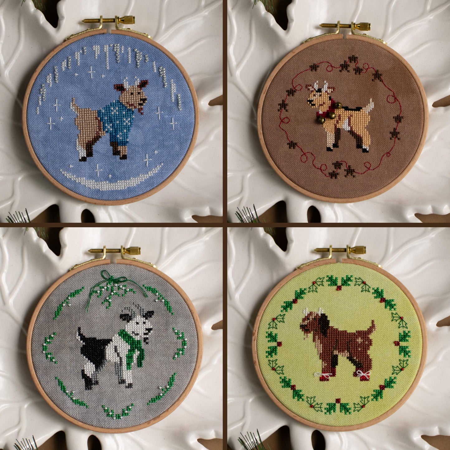Yuletide Goats ~ Sprouting Lupine