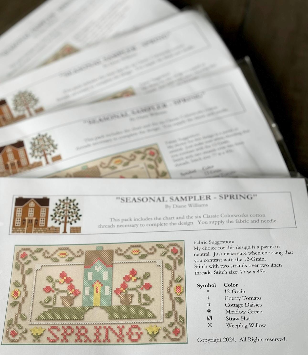 Seasonal Sampler - Spring ~ Classic Colorworks Thread Pack ~ Little House Needleworks