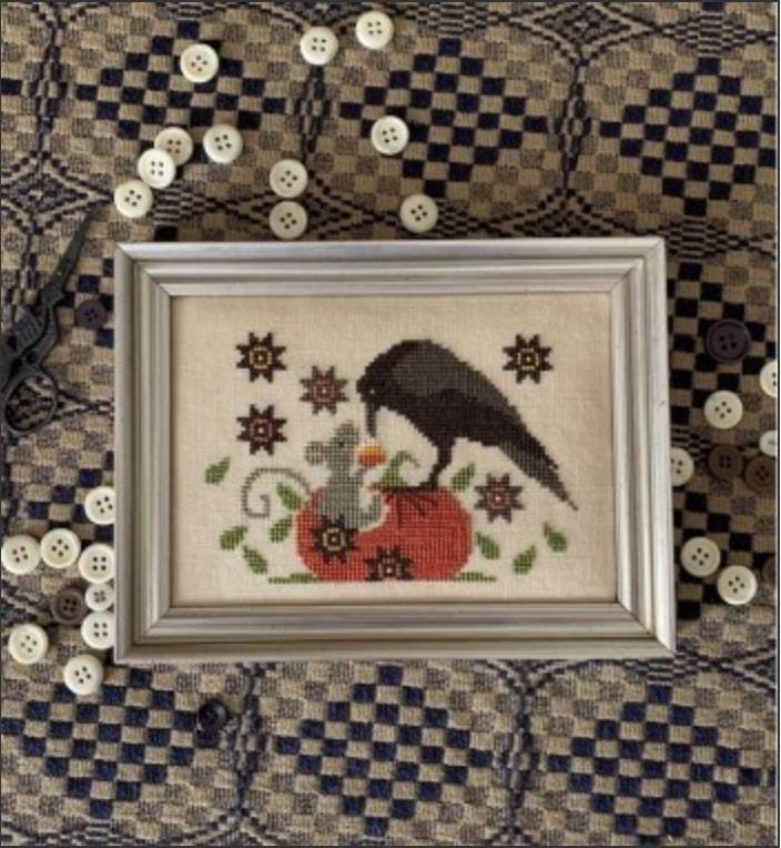 Candy Corn & Pumpkin ~  ~ Stitches by Ethel