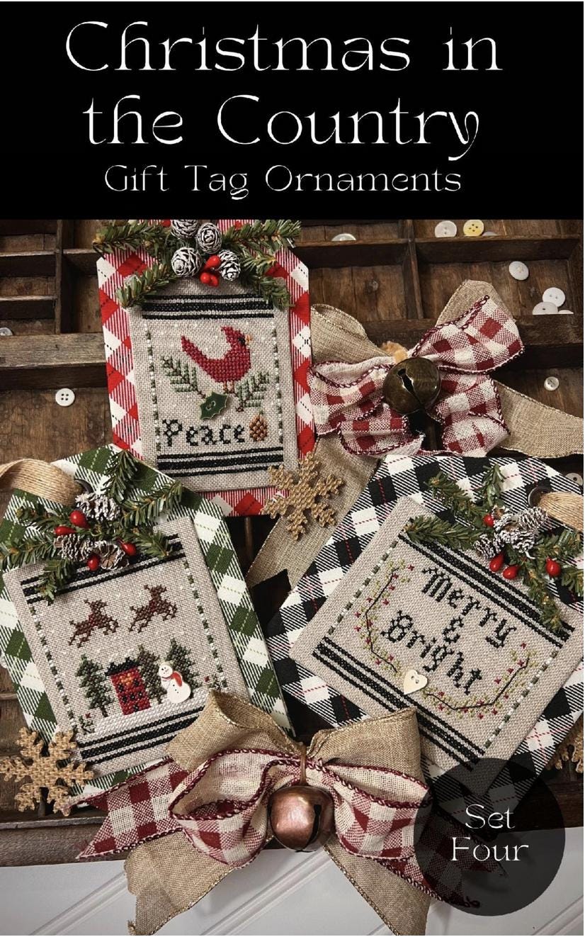 Christmas in the Country - Set 4  ~ Annie Beez Folk Art